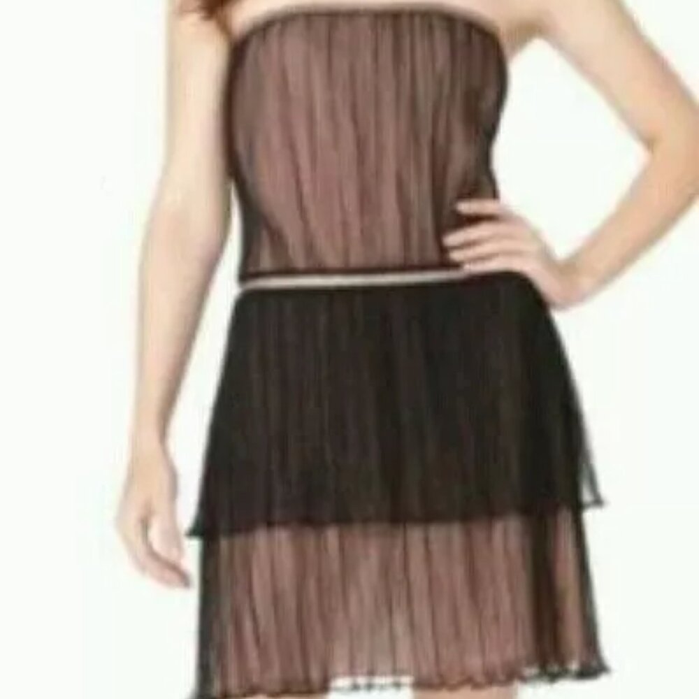 NWT Nine West Black Spring Fever Strapless Party Dress 8P $138 Retail